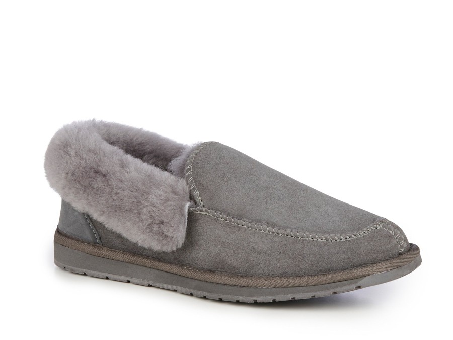 Man EMU Slippers | Murray Charcoal | Peter Sheppard Footwear