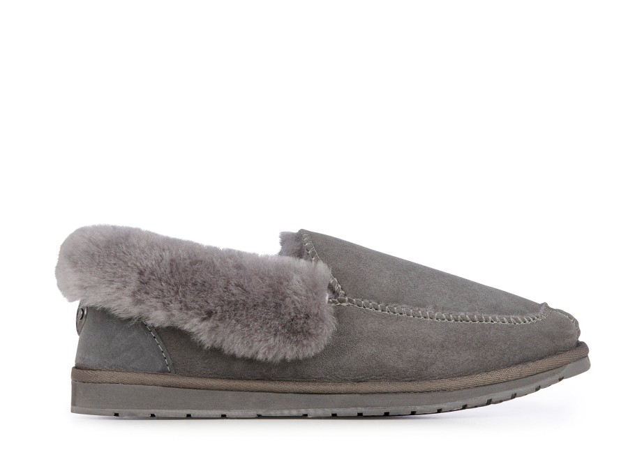 Man EMU Slippers | Murray Charcoal | Peter Sheppard Footwear