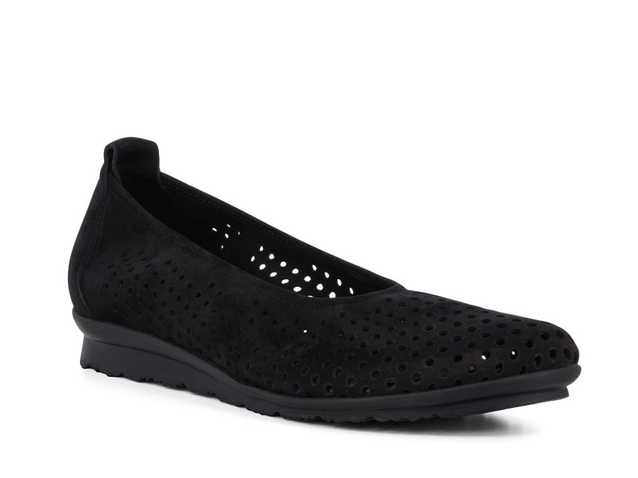 Woman ARCHE Ballerina Flats | Barria Black | Peter Sheppard Footwear