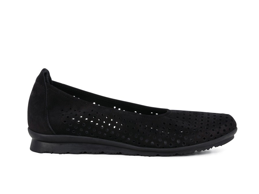 Woman ARCHE Ballerina Flats | Barria Black | Peter Sheppard Footwear