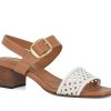 Woman PORTA ROSSA Sandals | Tessen White~Tan | Peter Sheppard Footwear