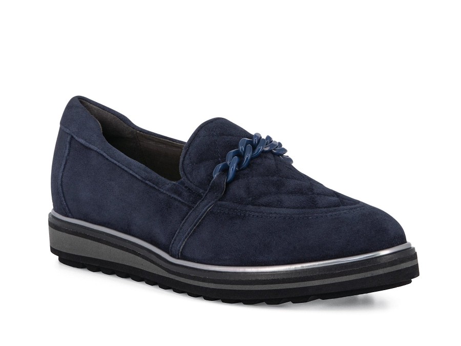 Woman SOFTWAVES Slip-Ons | Sassan Navy | Peter Sheppard Footwear