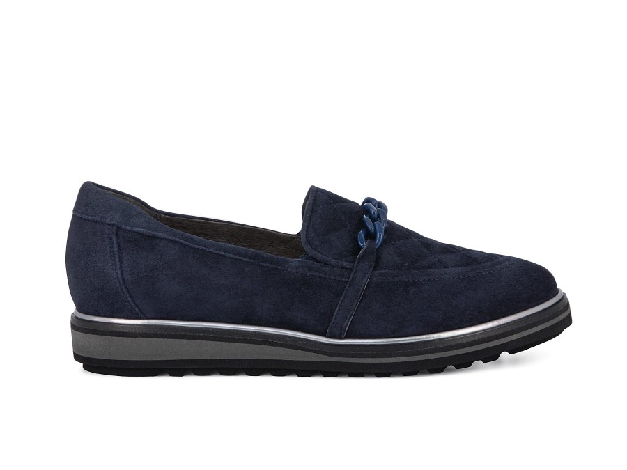 Woman SOFTWAVES Slip-Ons | Sassan Navy | Peter Sheppard Footwear