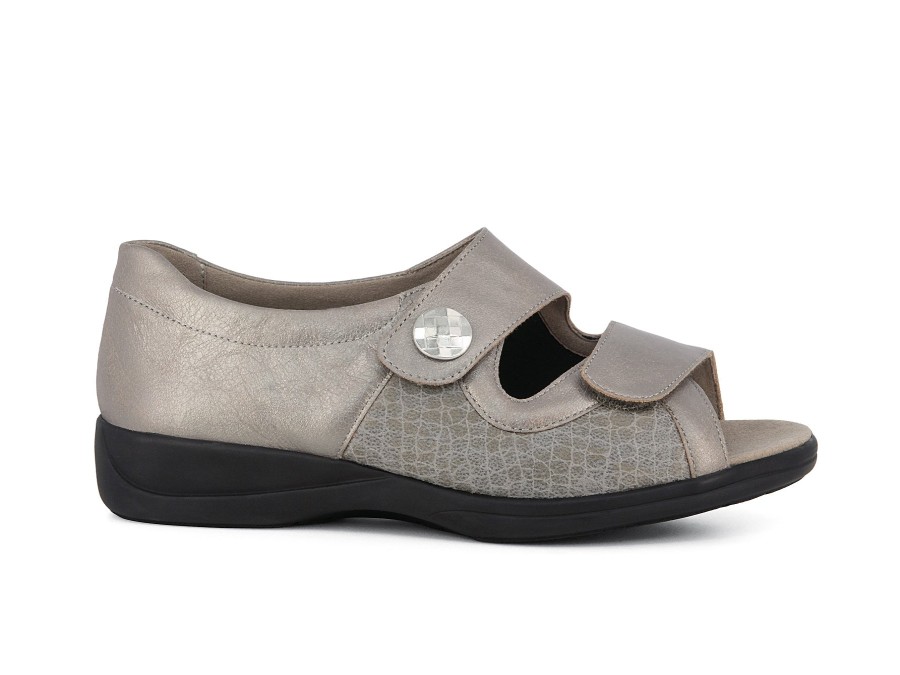 Woman SOLIDUS Sandals | Lias Light Taupe | Peter Sheppard Footwear