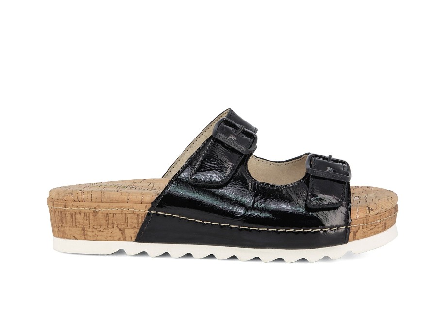 Woman WALDLAUFER Slides | Wilsona Black | Peter Sheppard Footwear