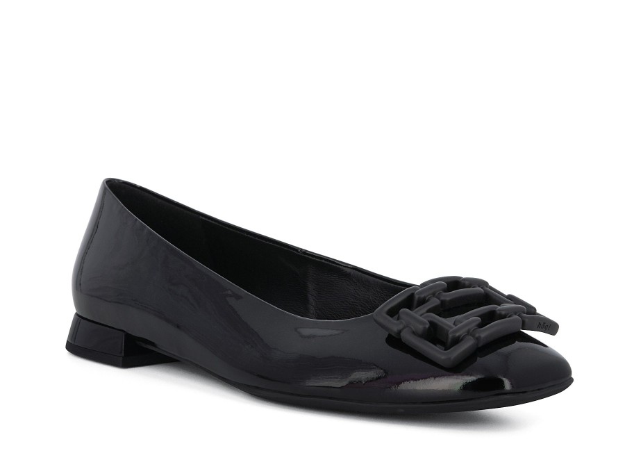 Woman HOGL Ballerina Flats | Halfa Black | Peter Sheppard Footwear