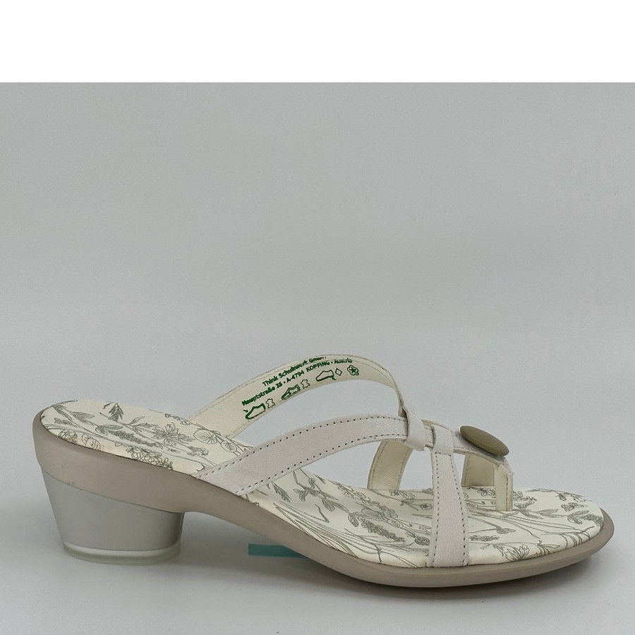 Woman THINK OUTLET Slides | 3-000783 White~Grey | Peter Sheppard Footwear