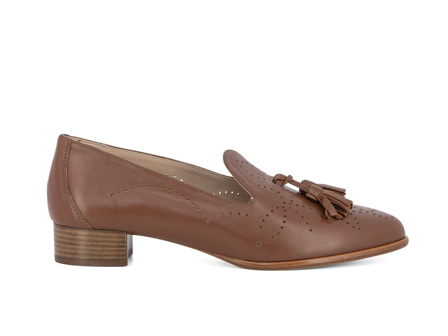 Woman MALLARD Slip-Ons | Clapham Antique Brown | Peter Sheppard Footwear