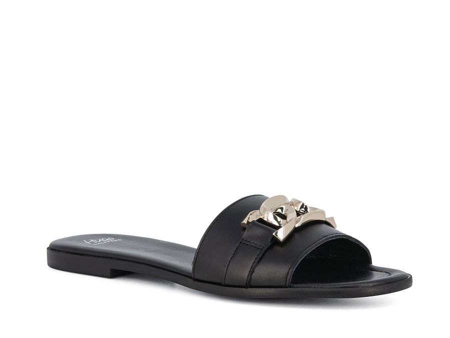 Woman HUGO SHEPPARD Slides | Beck Black | Peter Sheppard Footwear