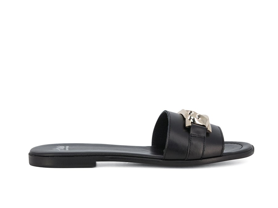 Woman HUGO SHEPPARD Slides | Beck Black | Peter Sheppard Footwear