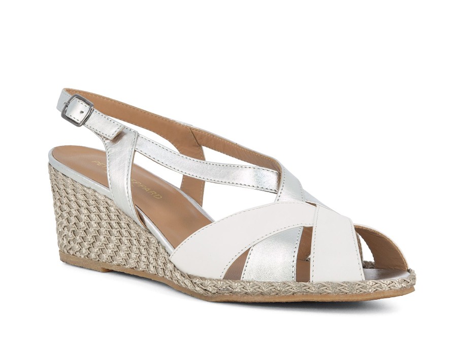 Woman PETER SHEPPARD Espadrilles | Valli White~Silver. | Peter Sheppard Footwear