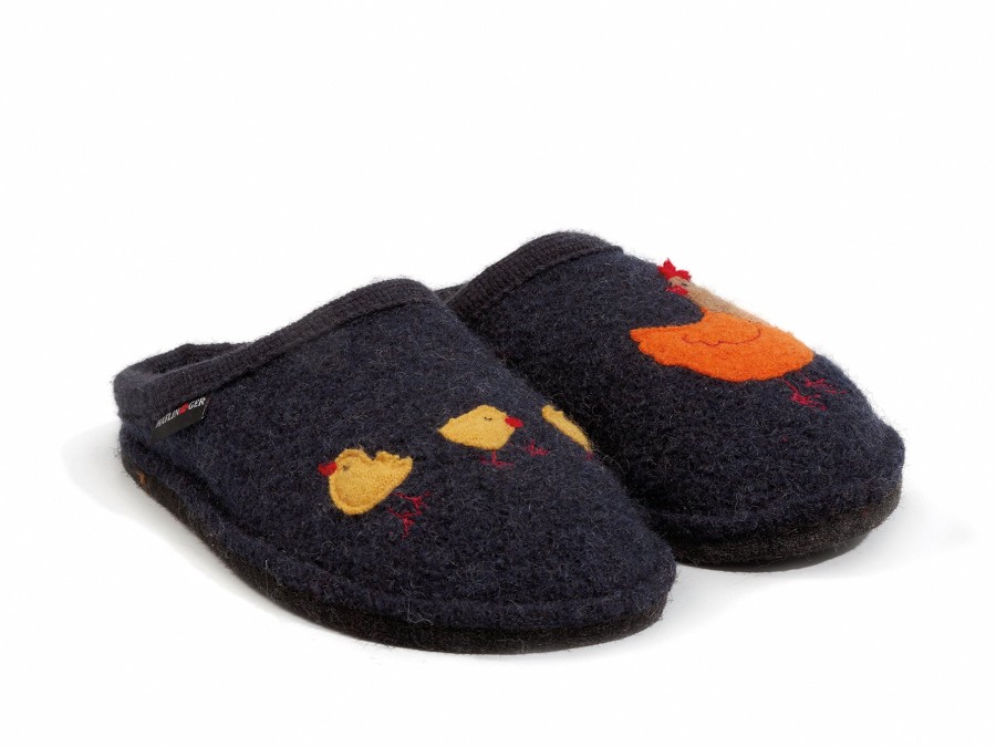 Woman HAFLINGER Slippers | Gallina Dk Grey | Peter Sheppard Footwear