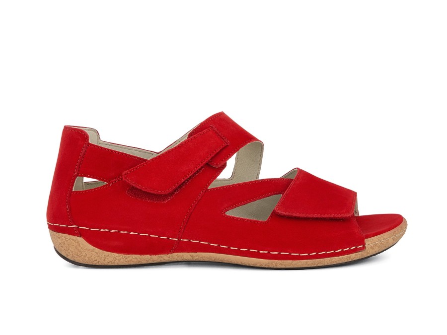 Woman WALDLAUFER Sandals | Wilkie Red | Peter Sheppard Footwear