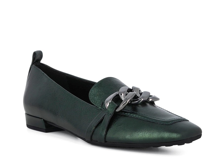 Woman HOGL Ballerina Flats | Halt Green | Peter Sheppard Footwear