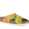 Woman HAFLINGER Slides | Mio Yellow Multi | Peter Sheppard Footwear