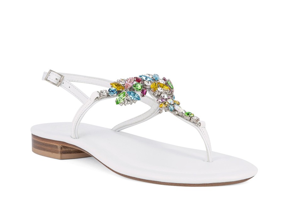 Woman VIA MERCANTI Sandals | Vanessa 2 White | Peter Sheppard Footwear