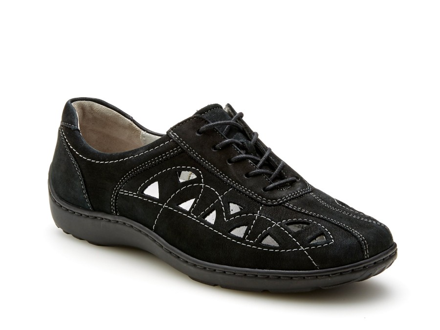 Woman WALDLAUFER Lace-Ups | Wallert Black | Peter Sheppard Footwear