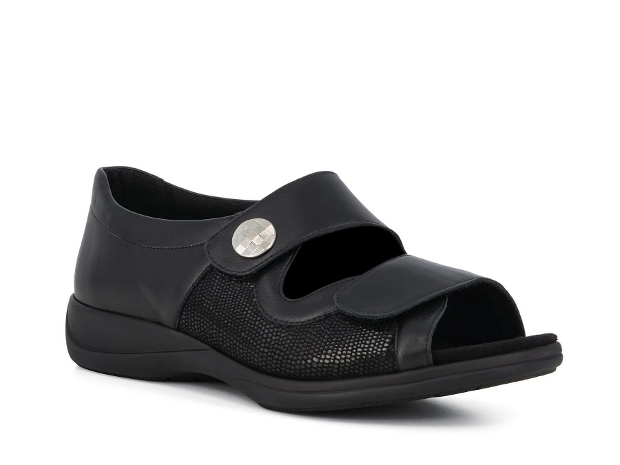 Woman SOLIDUS Sandals | Lias Black | Peter Sheppard Footwear