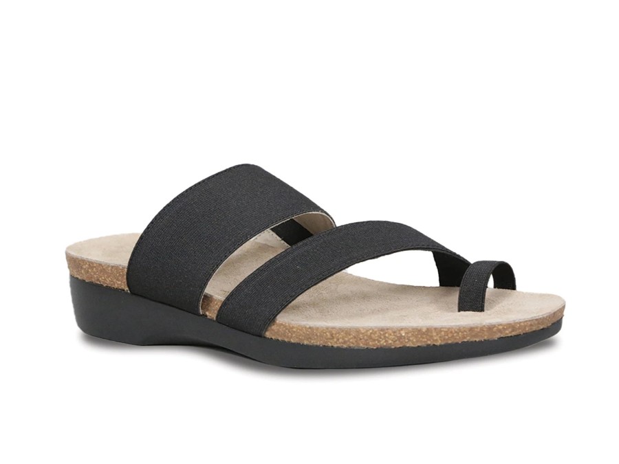 Woman MUNRO Slides | Aries Black | Peter Sheppard Footwear