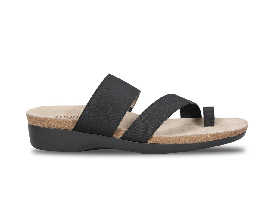 Woman MUNRO Slides | Aries Black | Peter Sheppard Footwear