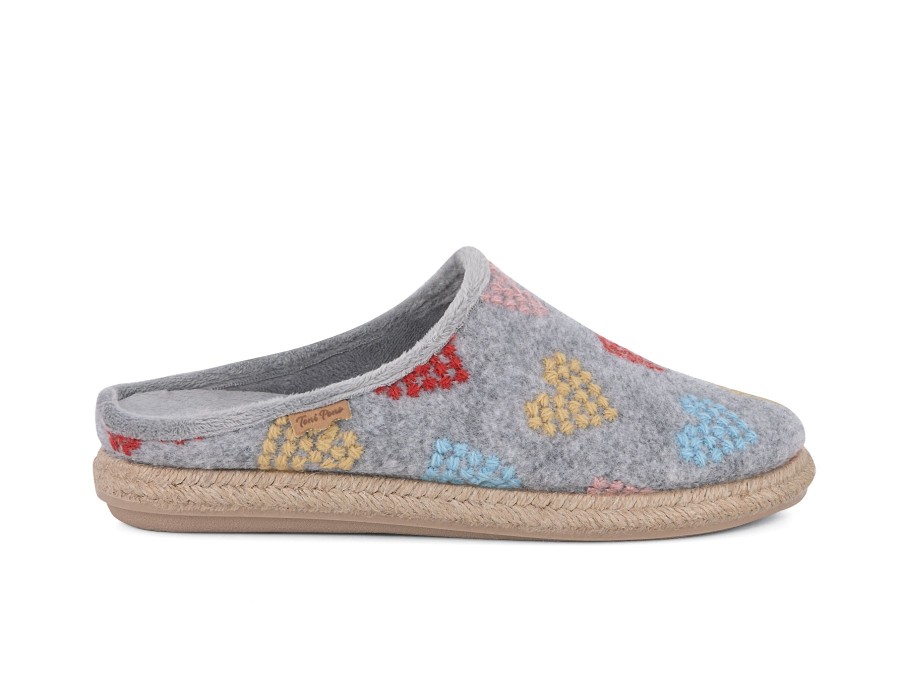 Woman TONI PONS Slippers | Talavera Grey | Peter Sheppard Footwear