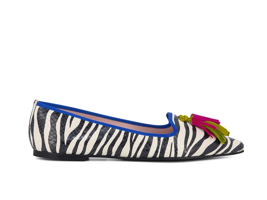 Woman PRETTY BALLERINAS Ballerina Flats | Margit Zebra | Peter Sheppard Footwear