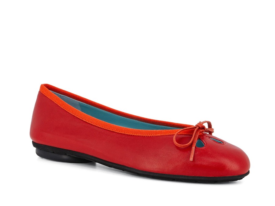 Woman THIERRY RABOTIN Ballerina Flats | Tintern Red | Peter Sheppard Footwear