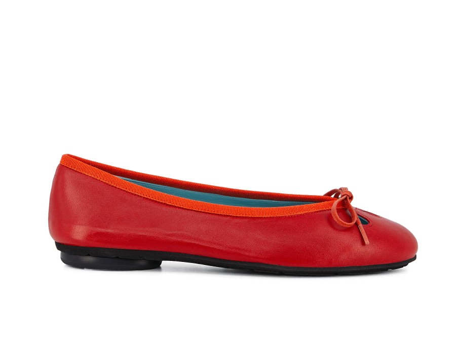 Woman THIERRY RABOTIN Ballerina Flats | Tintern Red | Peter Sheppard Footwear