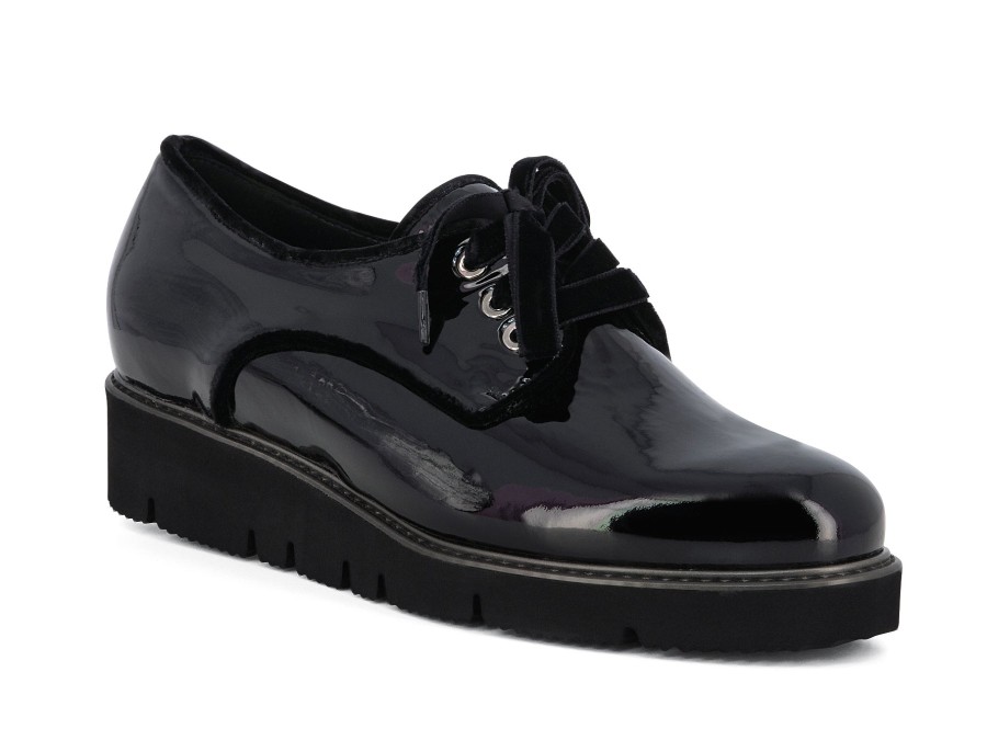 Woman SCOLARO Lace-Ups | Samba Black | Peter Sheppard Footwear