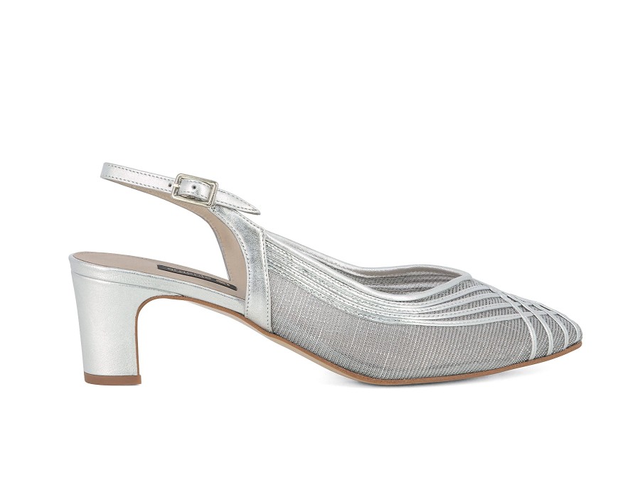 Woman ARGENTA Heels | Arihana Silver | Peter Sheppard Footwear