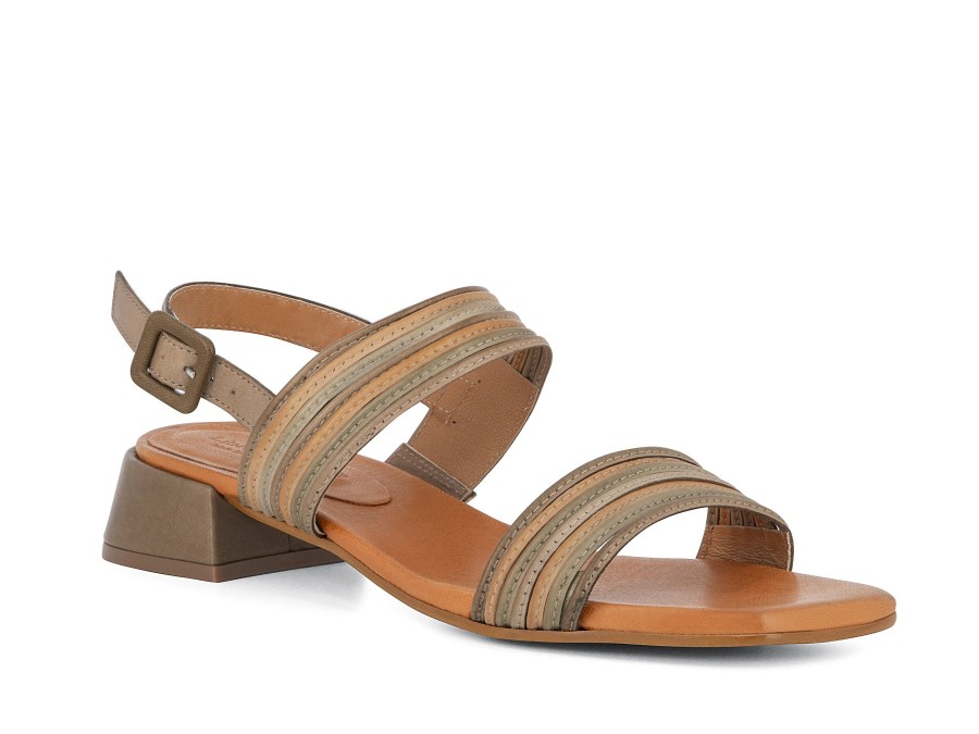 Woman LINEA UNO Sandals | Lornia Taupe Multi | Peter Sheppard Footwear