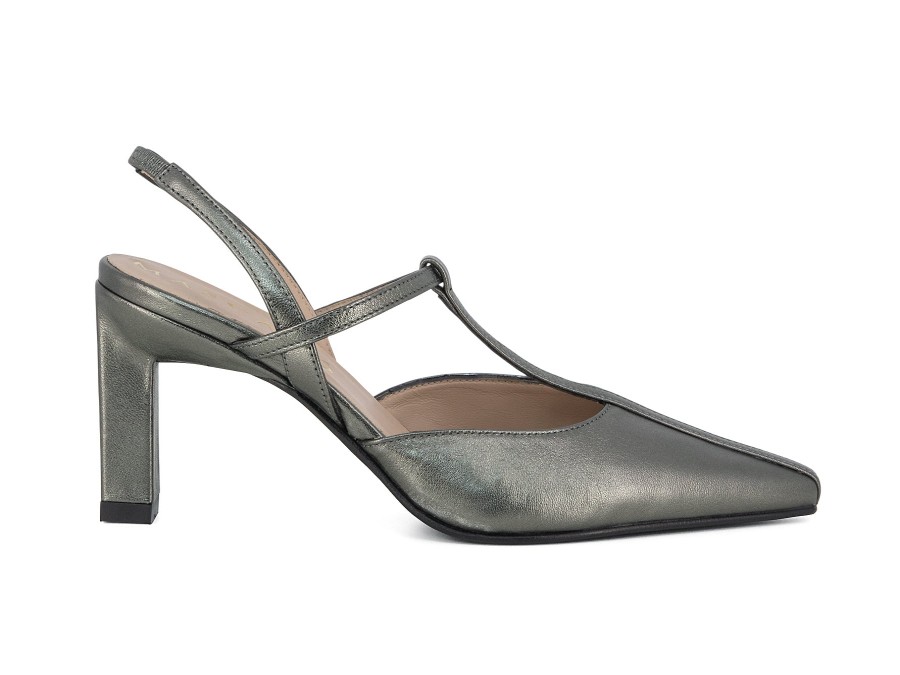 Woman MASCARO Heels | Minta Dark Grey | Peter Sheppard Footwear