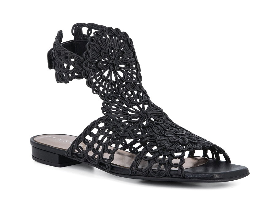 Woman MASCARO Sandals | Mission Black | Peter Sheppard Footwear