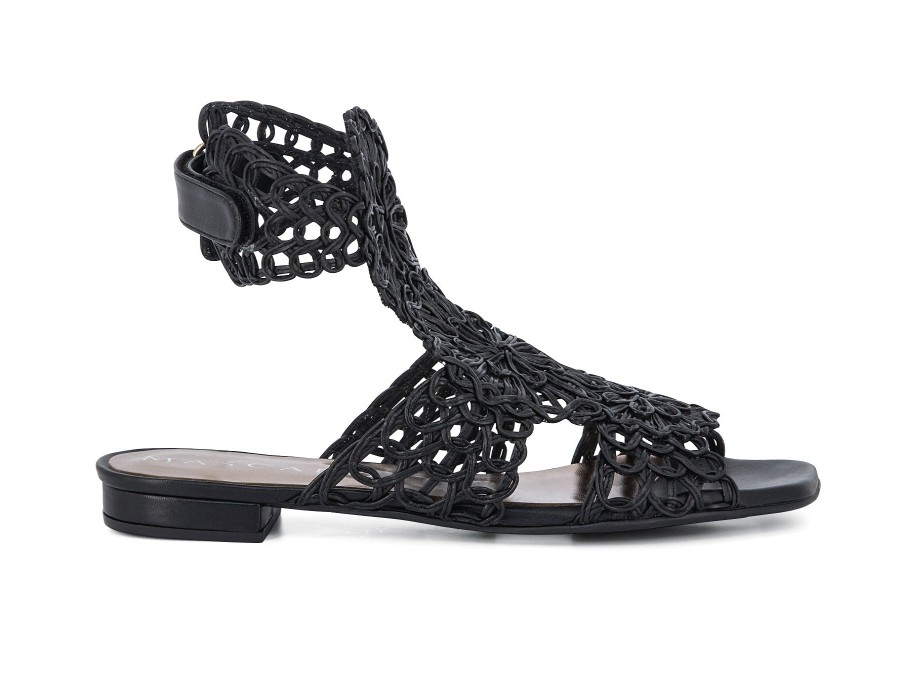 Woman MASCARO Sandals | Mission Black | Peter Sheppard Footwear