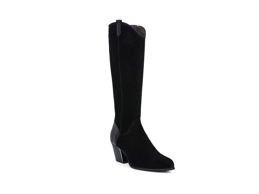 Woman SOFTWAVES Long Boots | Settler Black | Peter Sheppard Footwear