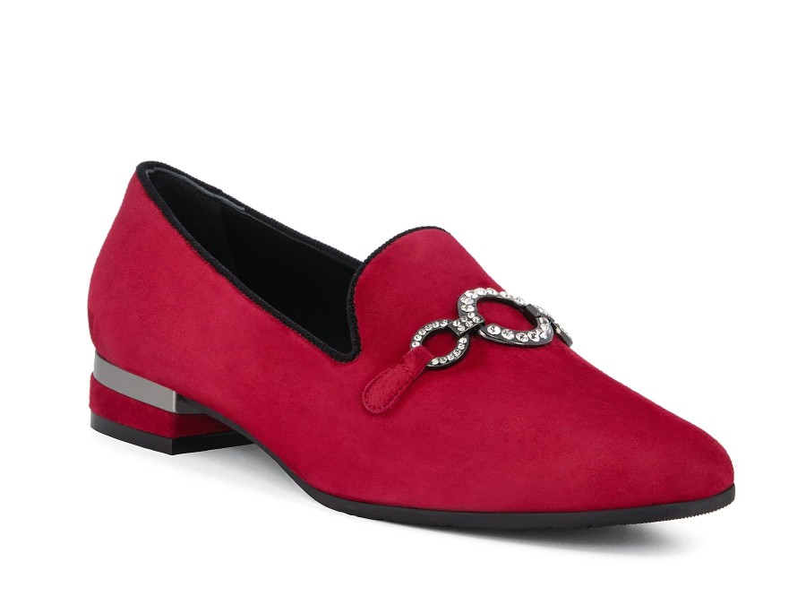 Woman LE GAZZELLE Slip-Ons | Leighton Red | Peter Sheppard Footwear