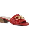 Woman SORELLE BENSONI Slides | Karmin Red | Peter Sheppard Footwear