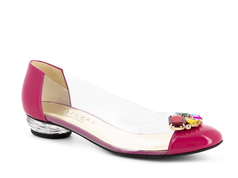 Woman AZUREE Ballerina Flats | Badali Raspberry | Peter Sheppard Footwear