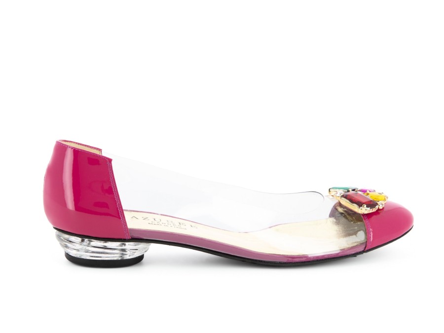 Woman AZUREE Ballerina Flats | Badali Raspberry | Peter Sheppard Footwear