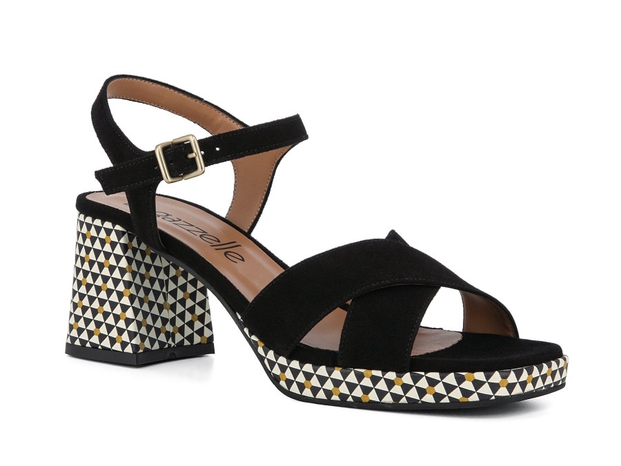 Woman LE GAZZELLE Sandals | Lavis Black | Peter Sheppard Footwear