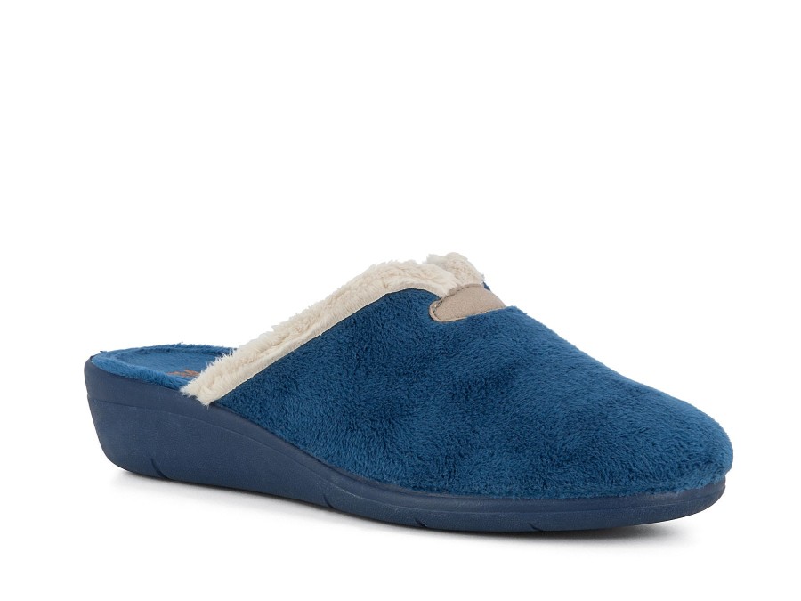 Woman CALZAMUR Slippers | Cressy Royal Blue | Peter Sheppard Footwear