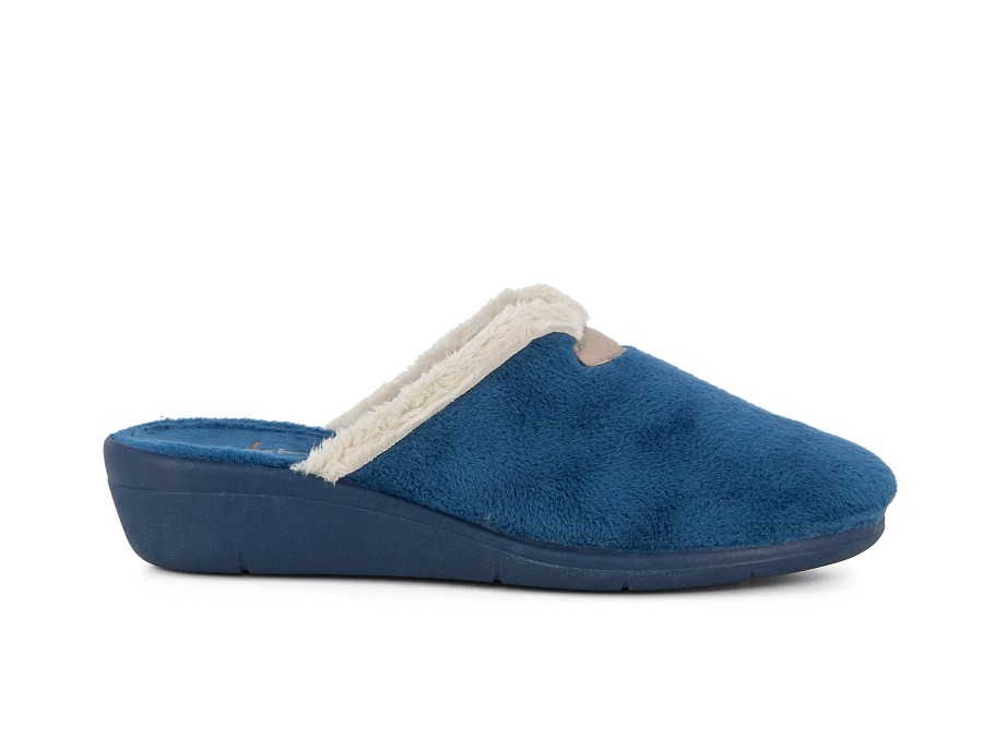 Woman CALZAMUR Slippers | Cressy Royal Blue | Peter Sheppard Footwear