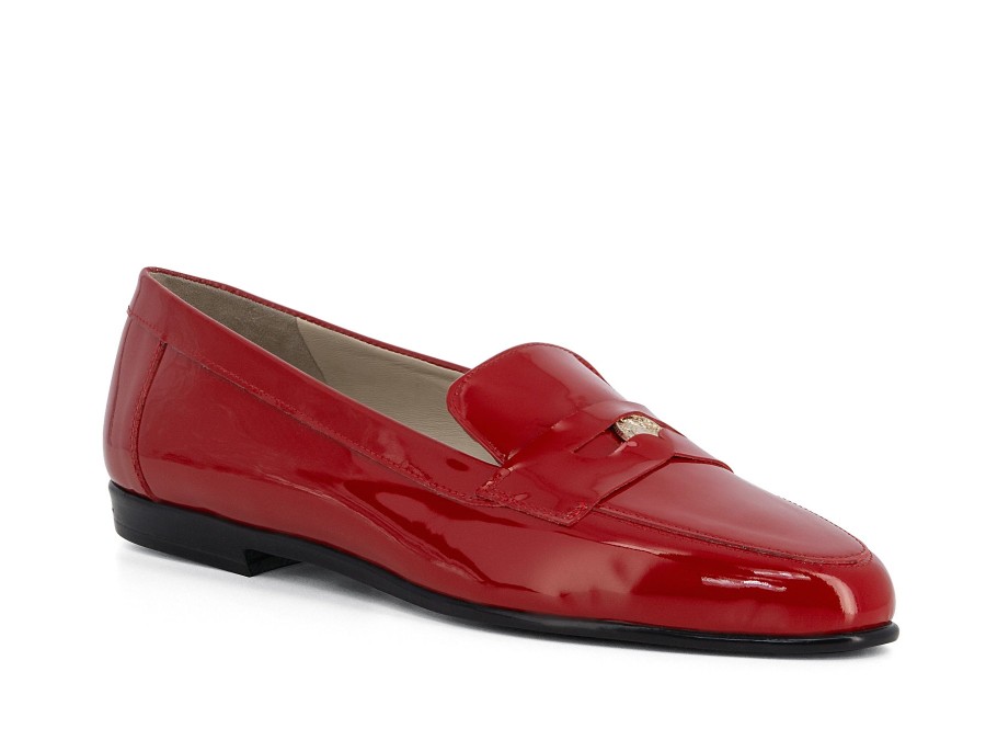 Woman AMALFI Ballerina Flats | Ornella Red | Peter Sheppard Footwear