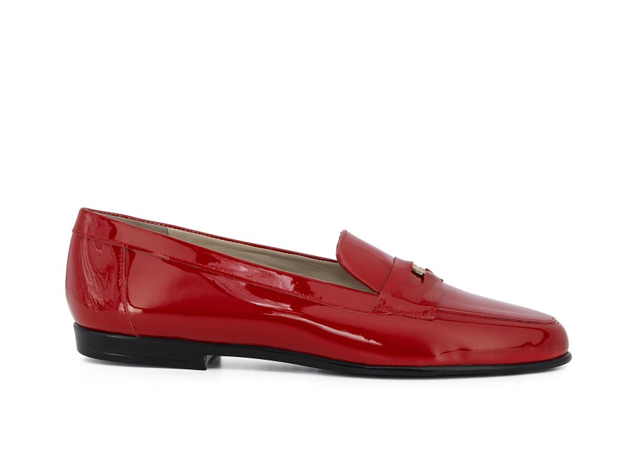 Woman AMALFI Ballerina Flats | Ornella Red | Peter Sheppard Footwear