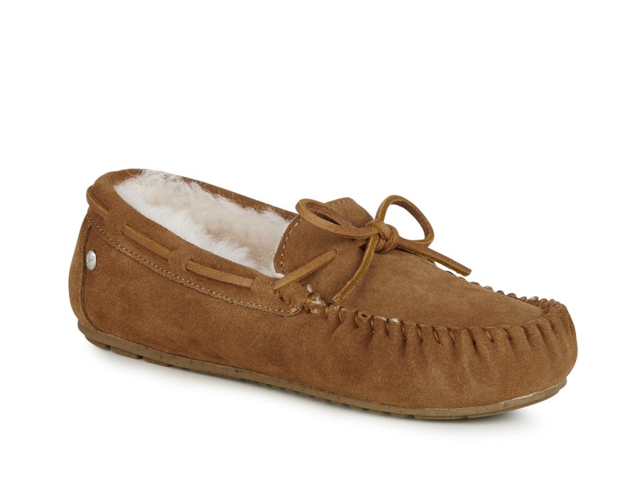 Woman EMU Slippers | Amity Chestnut | Peter Sheppard Footwear