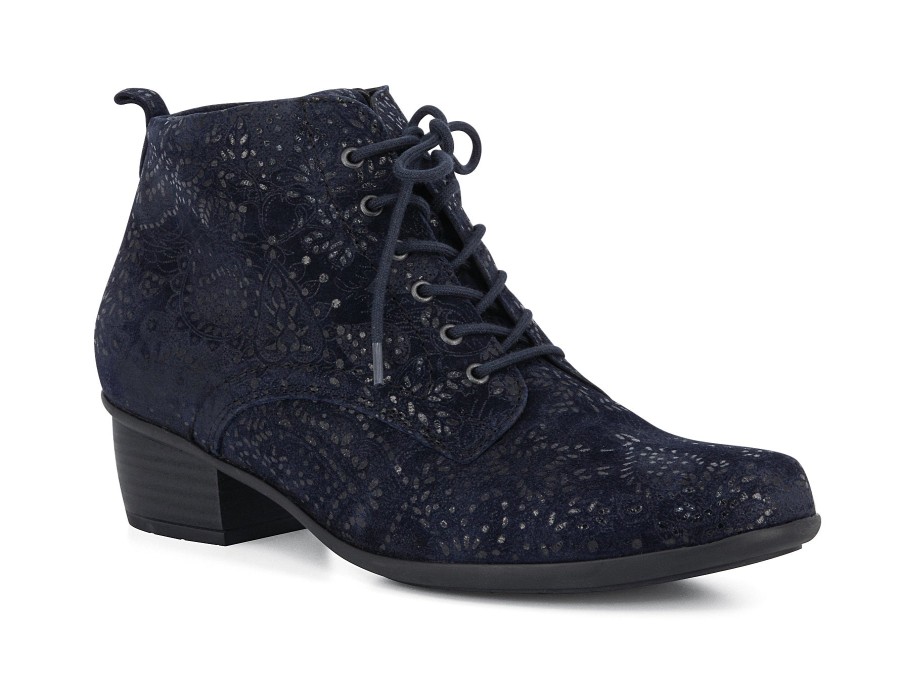 Woman WALDLAUFER Ankle Boots | Wikla Blue Print | Peter Sheppard Footwear