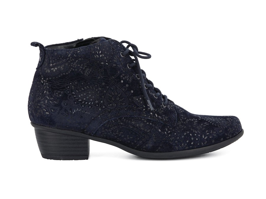 Woman WALDLAUFER Ankle Boots | Wikla Blue Print | Peter Sheppard Footwear