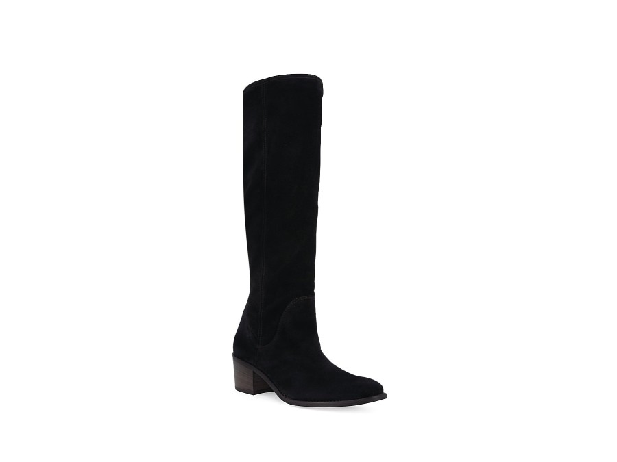 Woman PAUL GREEN Long Boots | Pontoon Black | Peter Sheppard Footwear