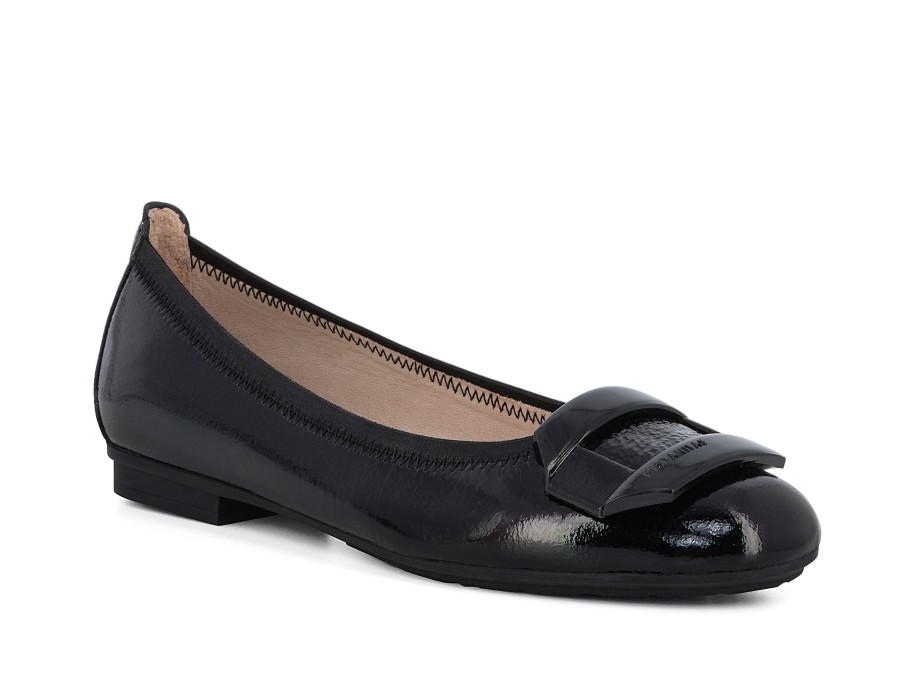 Woman HISPANITAS Ballerina Flats | Hereford Black | Peter Sheppard Footwear