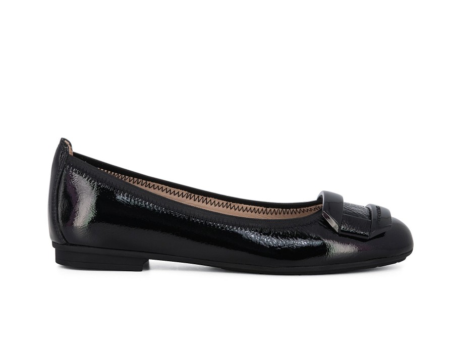 Woman HISPANITAS Ballerina Flats | Hereford Black | Peter Sheppard Footwear